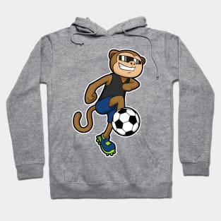 Monkey as Soccer player at Soccer Hoodie